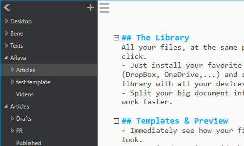markdown library files locations